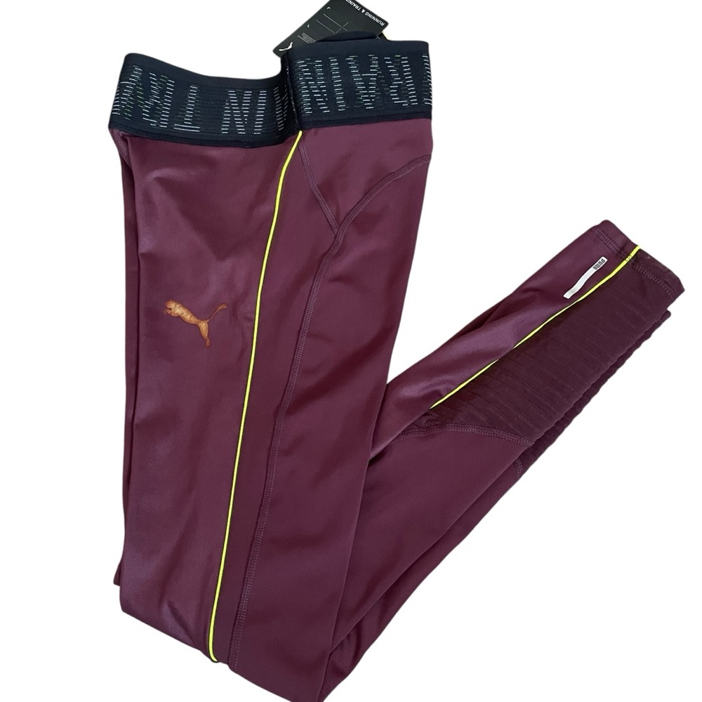 Puma Dry Cell Moisture Wicking Burgundy Leggings Size XS NWT